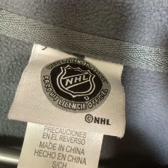 NHL Full Zip Softshell Coyotes Front Back Embroidered Track Jacket Size S Grey - Picture 4 of 10